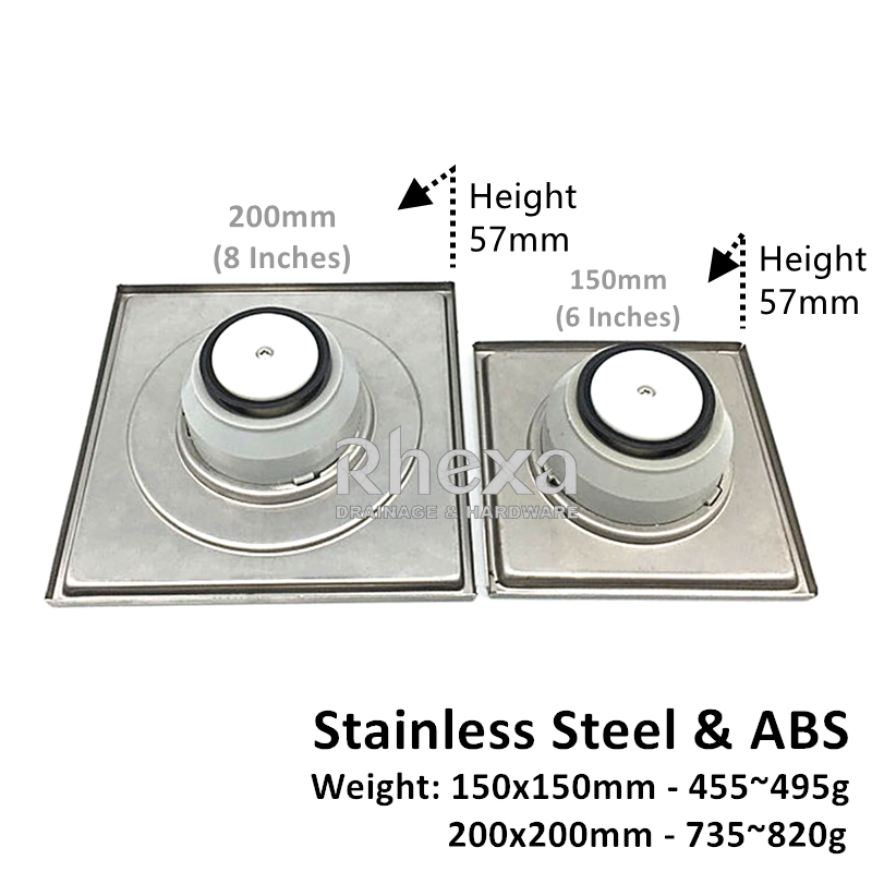 Stainless Steel Floor Drain Height