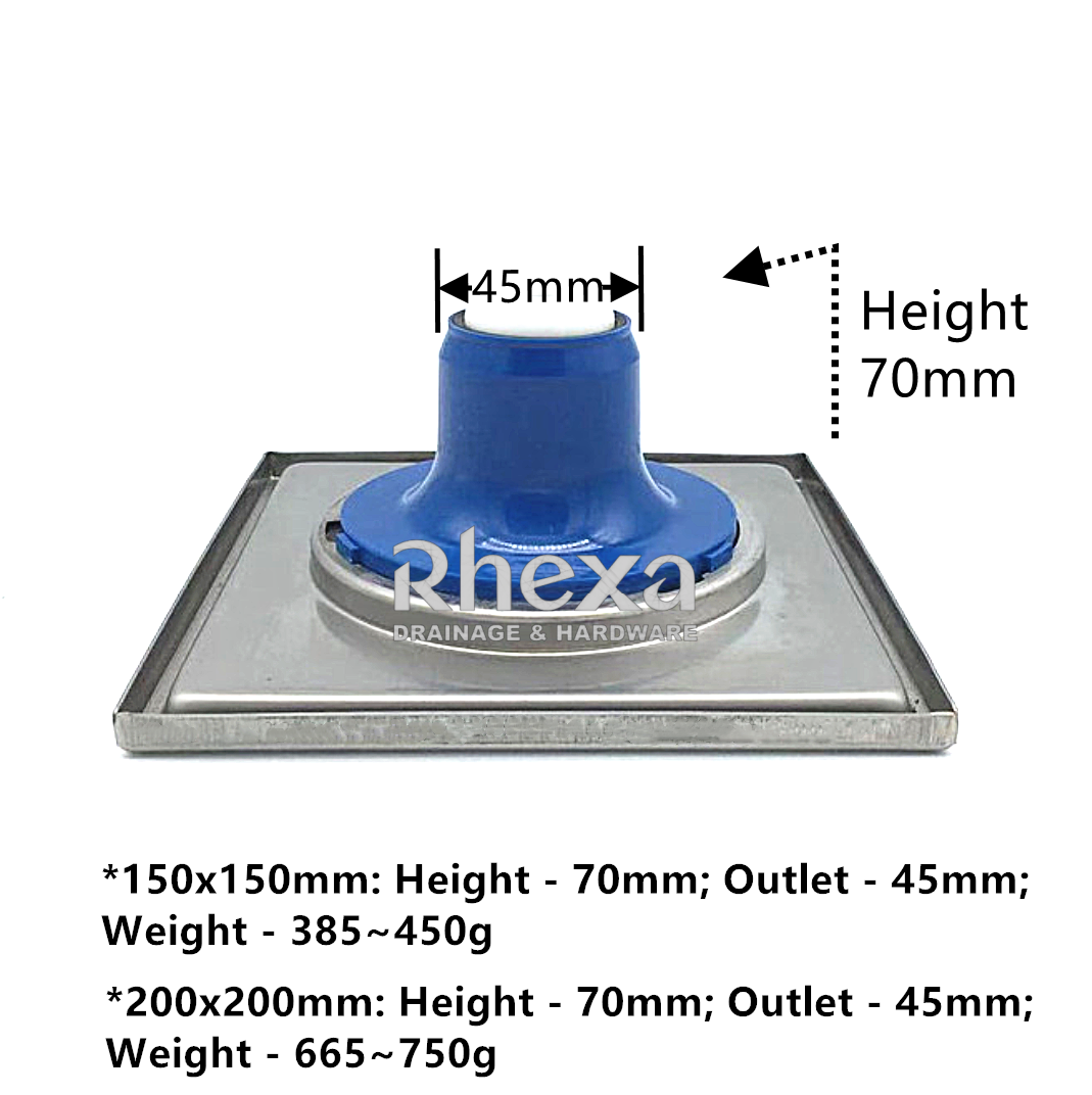 Stainless Steel Floor Drain height