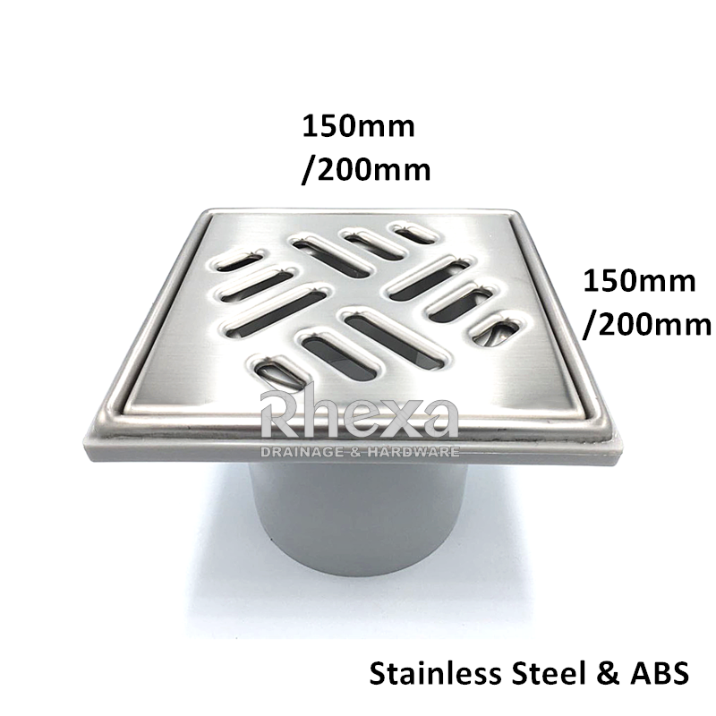 stainless steel floor drain sizes