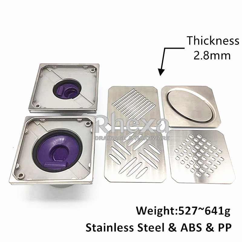 Stainless Steel Floor Drain Different Covers