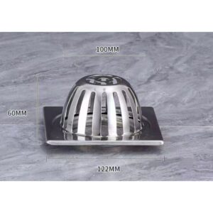 Stainless Steel Square Floor Drain with Dome Strainer – FT08-FD701